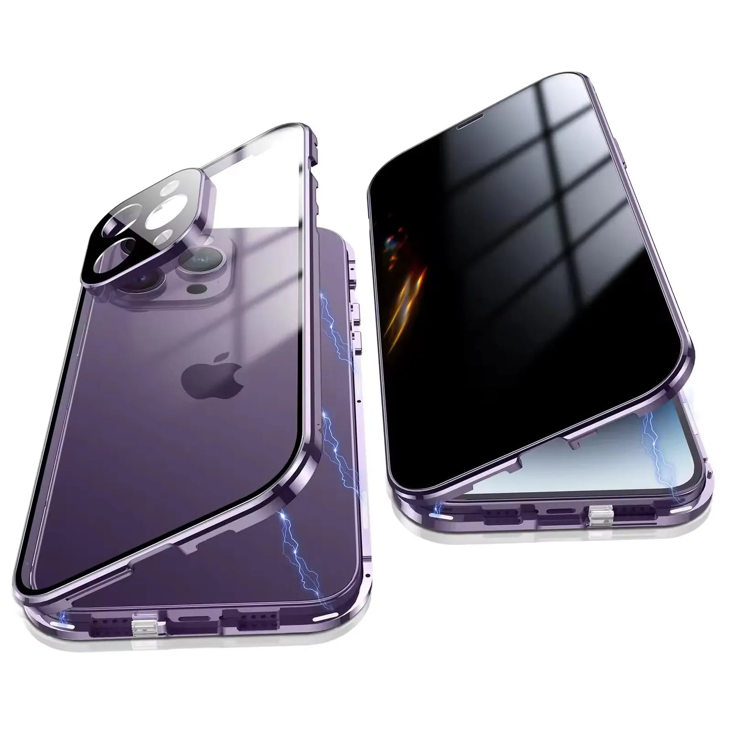 iPhone Original Privacy Magnetic Glass Slim Case With 360° Protection