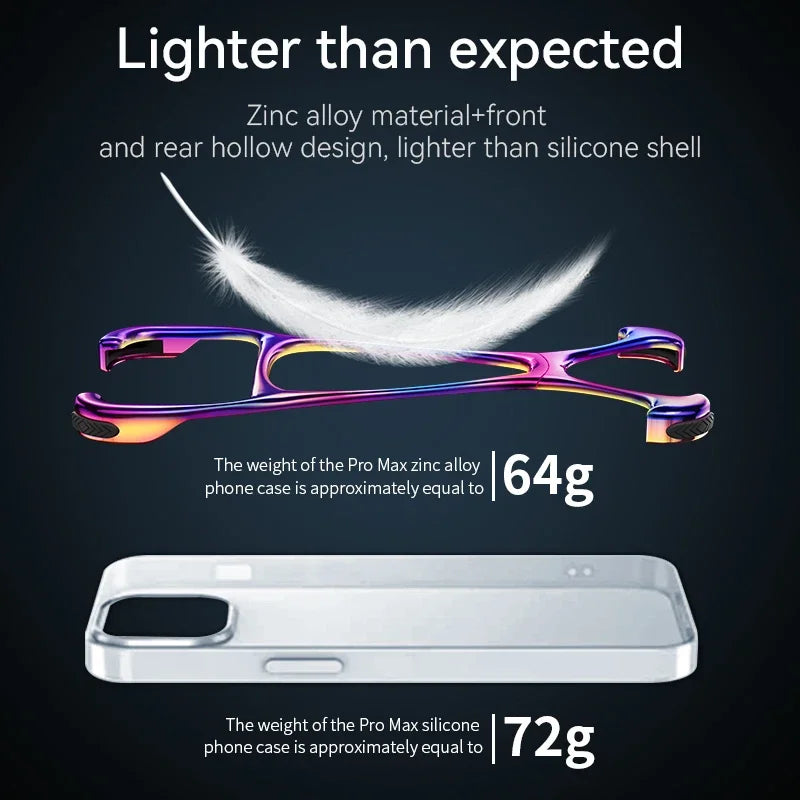 Y Shaped Metal Frameless Cover for iPhone